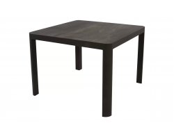 Kwadratowy grafitowy aluminiowy stół ogrodowy CASTILLA 100x100 cm 