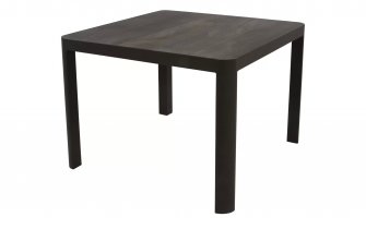 Kwadratowy grafitowy aluminiowy stół ogrodowy CASTILLA 100x100 cm 