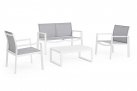 Lekki komplet na taras aluminiowy KALLEN biały aluminiowy bizzotto