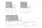 Lekki komplet na taras aluminiowy KALLEN biały aluminiowy bizzotto