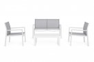 Lekki komplet na taras aluminiowy KALLEN biały aluminiowy bizzotto