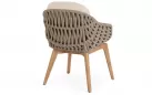 Tauoe krzesło obiadowe TAMIRES drewno teak i lina polipropylenowa