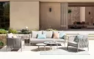 Zestaw wypoczynkowy mebli JACINTA bizzotto jasnobeżowy