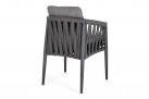 Krzesło stołowe ogrodowe aluminiowe grafitowe JACINTA poduszki Olefin 