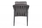 Krzesło stołowe ogrodowe aluminiowe grafitowe JACINTA poduszki Olefin 