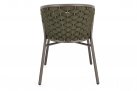 Krzesło stołowe ogrodowe oliwkowe HARLOW tkanina i poduszki Olefin