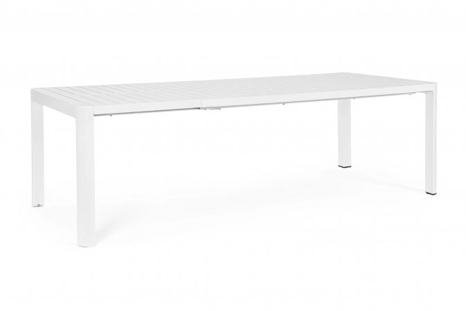 Biały stół rozkładany aluminiowy na taras KIPLIN bizzotto
