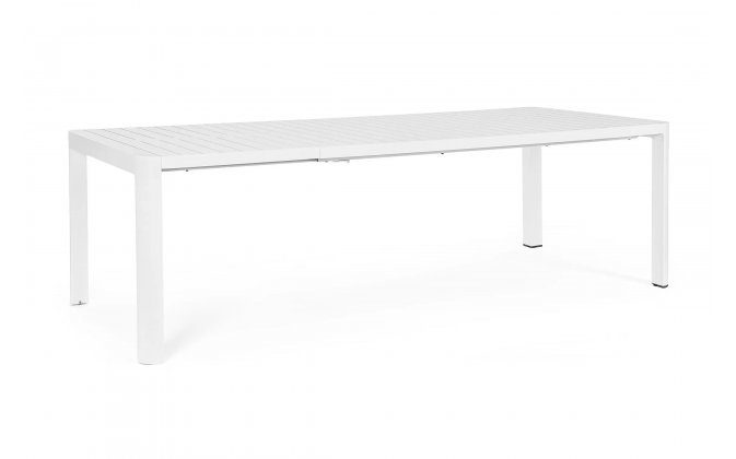 Biały stół rozkładany aluminiowy na taras KIPLIN bizzotto
