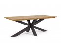 Stół ogrodowy PALMDALE nogi aluminiowe czarne blat z drewna teak bizzotto