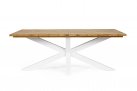 Stół ogrodowy PALMDALE nogi aluminiowe białe blat z drewna teak bizzotto