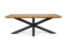 Stół ogrodowy PALMDALE nogi aluminiowe czarne blat z drewna teak bizzotto
