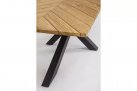 Stół ogrodowy PALMDALE nogi aluminiowe czarne blat z drewna teak bizzotto