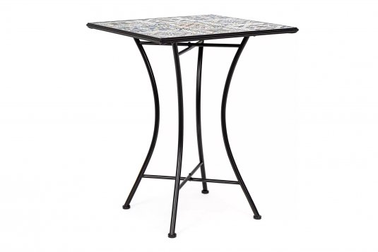 Kwadratowy stolik 60x60 cm z blatem kafle ceramicznym MYKONOS bizzottobizotyo