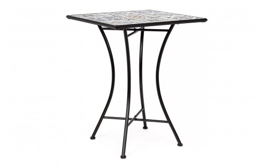 Kwadratowy stolik 60x60 cm z blatem kafle ceramicznym MYKONOS bizzottobizotyo