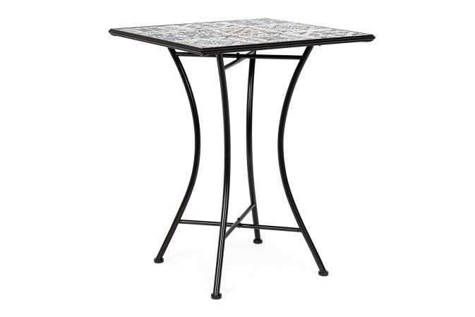 Kwadratowy stolik 60x60 cm z blatem kafle ceramicznym MYKONOS bizzottobizotyo