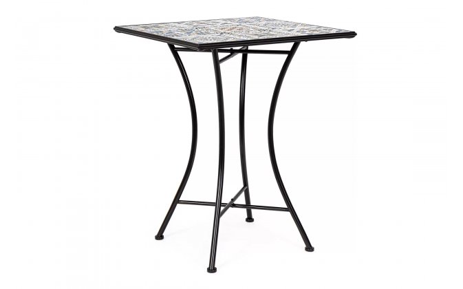 Kwadratowy stolik 60x60 cm z blatem kafle ceramicznym MYKONOS bizzottobizotyo