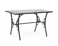 Prostokątny stolik bistro kawiarniany 120x80 cm z blatem kafle ceramicznym MYKONOS bizzottobizotyo