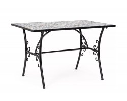 Prostokątny stolik bistro kawiarniany 120x80 cm z blatem kafle ceramicznym MYKONOS bizzottobizotyo