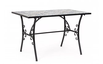 Prostokątny stolik bistro kawiarniany 120x80 cm z blatem kafle ceramicznym MYKONOS bizzottobizotyo