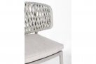 Krzesło stołowe ogrodowe NOELIA beżowe aluminiowe linea polipropylenowa poduszka