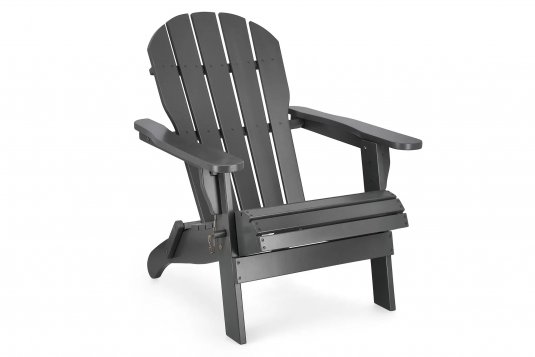 Składany fotel półlezak klasyczny FILADELFIA GRAFITOWY drewno akacji bizzotto