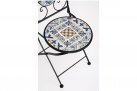 Klasyczne krześło metalowe składane MYKONOS z ceramicznymi włoskimi ozdobami