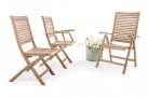 Składany fotel na taras z drewna teakowego MARYLAND