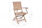 Składany fotel na taras z drewna teakowego MARYLAND