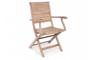 Składany fotel na taras z drewna teakowego MARYLAND