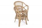 Klasyczny fotel rattanowy na taras ATHINA z poduszką