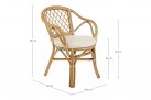 Klasyczny fotel rattanowy na taras ATHINA z poduszką