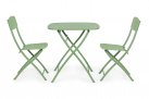 Dwuosobowy komplet stołowy do kawiarni YVONNE zielony
