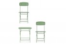 Dwuosobowy komplet stołowy do kawiarni YVONNE zielony