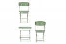 Dwuosobowy komplet stołowy do kawiarni YVONNE zielony
