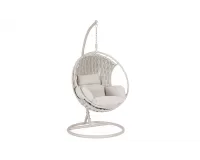 Fotel wiszący kokon GALAPAGOS jasnobeżowy 