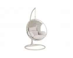 Fotel wiszący kokon GALAPAGOS jasnobeżowy 