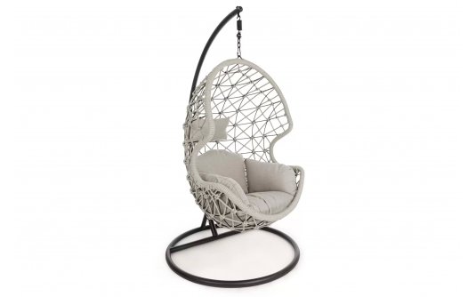 Kokon wiszący na stelażu stalowym KELLY lina polipropylenowa Kokon wiszący na stelażu stalowym KELLY lina polipropylenowa