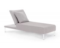 Ekskluzywny lezak ogrodowy VIPER obicie Olefin beżowy bizzotto