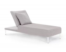 Ekskluzywny lezak ogrodowy VIPER obicie Olefin beżowy bizzotto