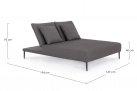 Ekskluzywne łóżko ogrodowe VIPER obicie Olefin grafitowy bizzotto