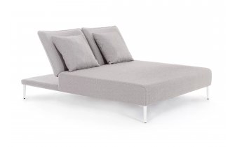 Ekskluzywne łóżko ogrodowe VIPER obicie Olefin beżowy bizzotto