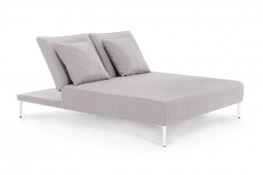 Ekskluzywne łóżko ogrodowe VIPER obicie Olefin beżowy bizzotto