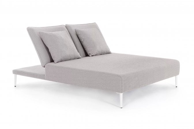 Ekskluzywne łóżko ogrodowe VIPER obicie Olefin beżowy bizzotto