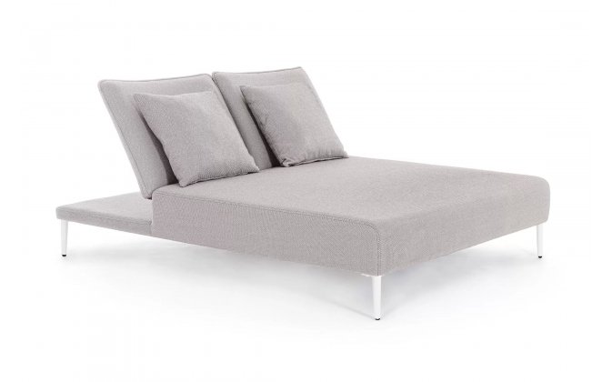 Ekskluzywne łóżko ogrodowe VIPER obicie Olefin beżowy bizzotto