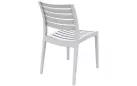 Białe sztaplowane krzesło ogrodowe z polipropyleny ARES 
