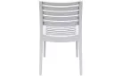 Białe sztaplowane krzesło ogrodowe z polipropyleny ARES 