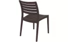 Brązowe sztaplowane krzesło ogrodowe z polipropyleny ARES 