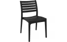 Czarne sztaplowane krzesło ogrodowe z polipropyleny ARES 
