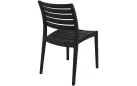 Czarne sztaplowane krzesło ogrodowe z polipropyleny ARES 