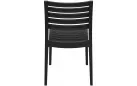 Czarne sztaplowane krzesło ogrodowe z polipropyleny ARES 